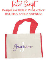 Load image into Gallery viewer, Red Trim Canvas Tote
